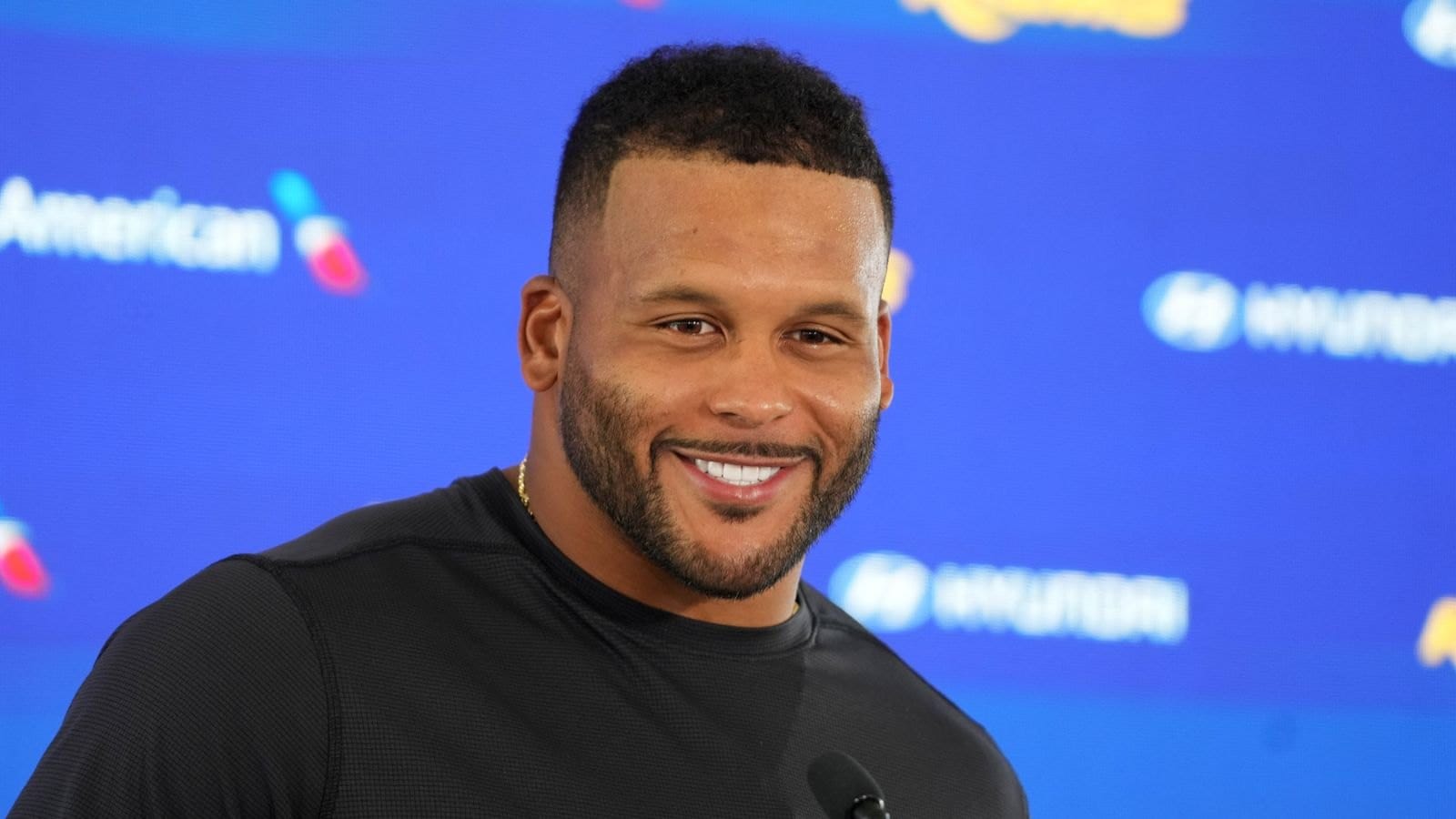Aaron Donald steps back onto an NFL field tonight, and this time Myles Garrett won't be there with him