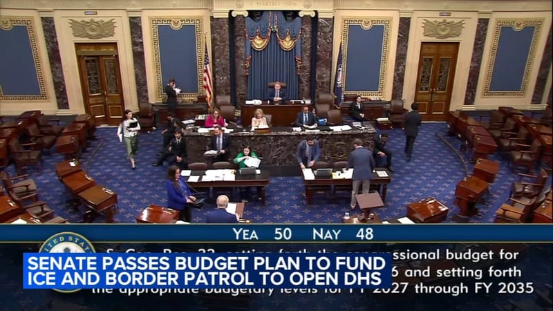 Senate Passes Budget Plan to Reopen DHS, Fund ICE and Border Patrol