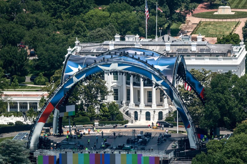 UFC Arena Rises on White House Lawn for Trump's 80th Birthday