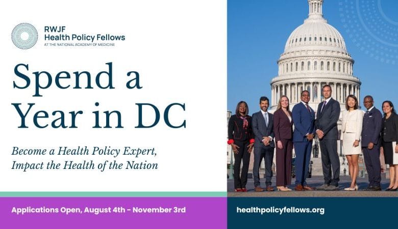 RWJF Health Policy Fellows 2027–2028: $175K DC Fellowship Open