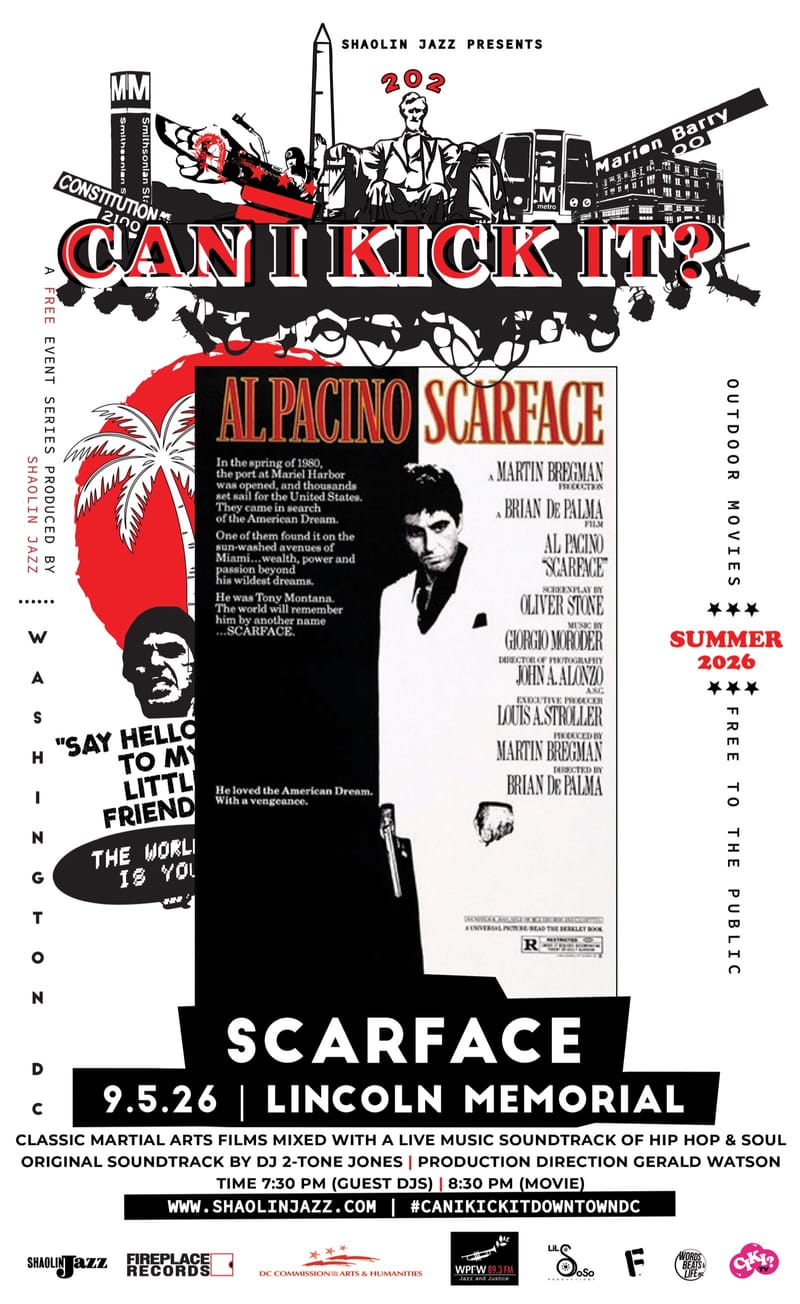 CAN I KICK IT? brings a live-scored "Scarface" to the Lincoln Memorial this Saturday