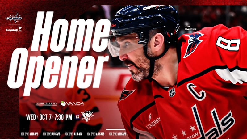 Capitals open their home schedule against the Seattle Kraken on October 11