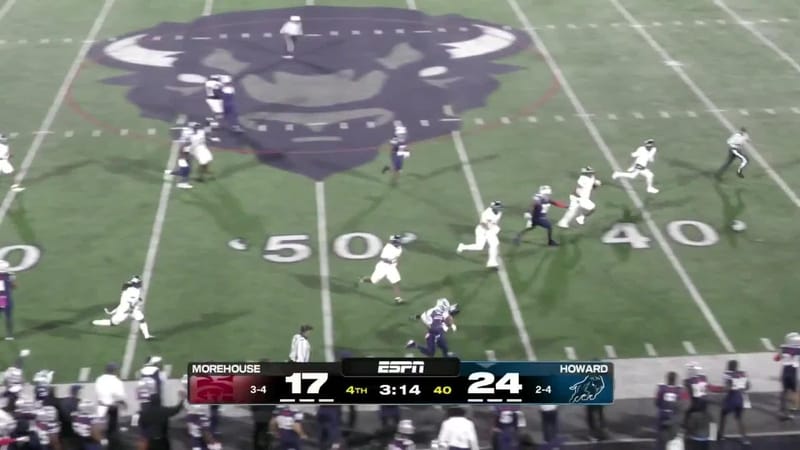 Howard pulls away late to beat Morehouse 31-17 at Greene Stadium